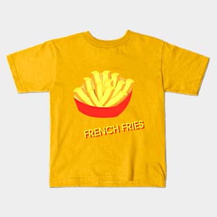 french fries logo designed Kids T-Shirt